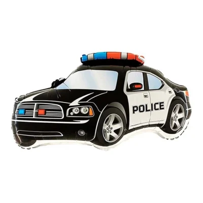 musta poliisiauto vappupallo ilmapallo
