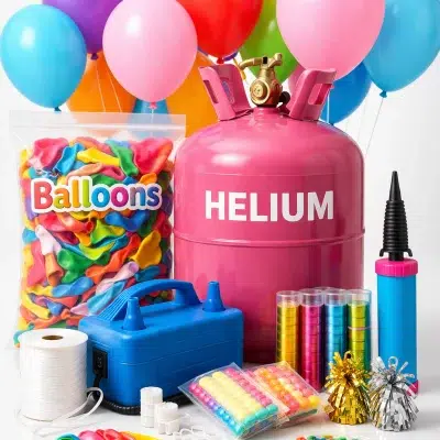 Helium-kaasu ja ilmapallotarvikkeet