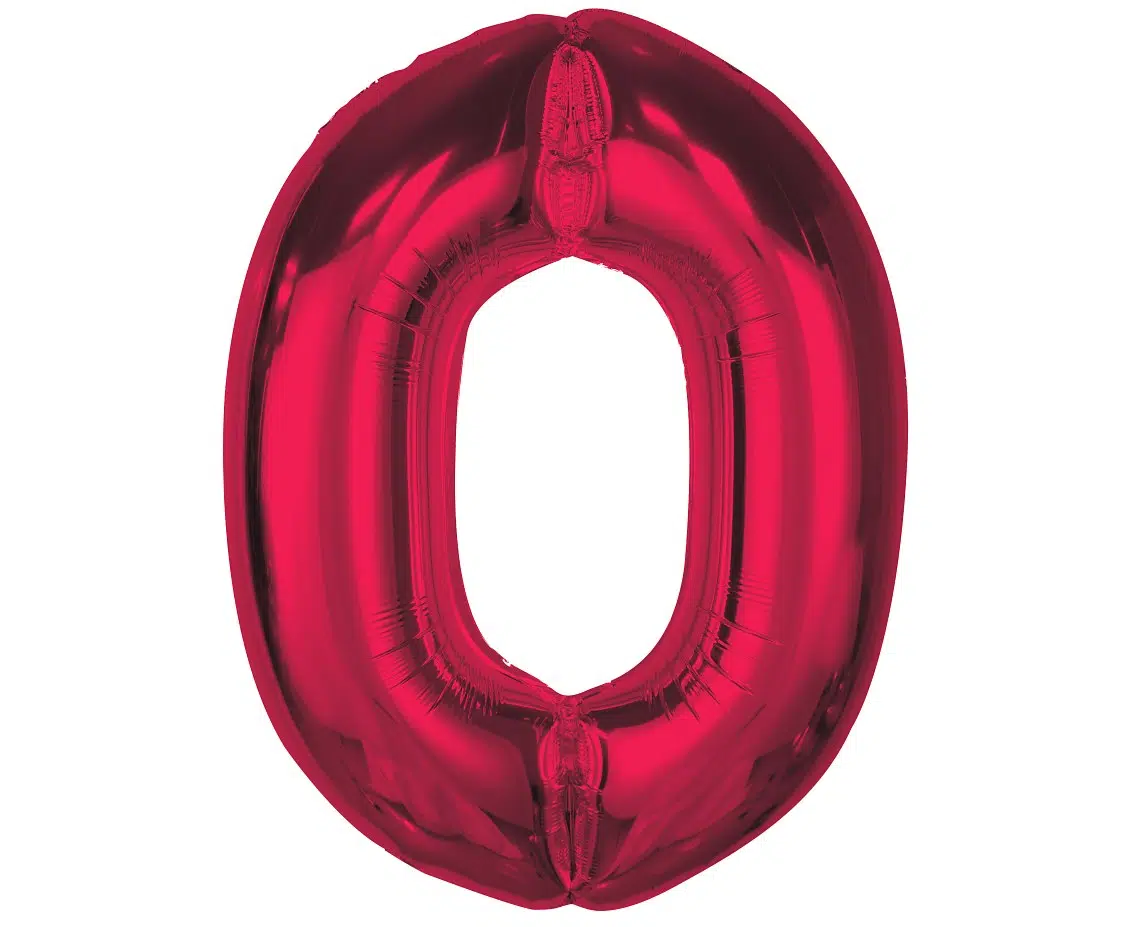 92 cm Numerofoliopallo, punainen - Image 11
