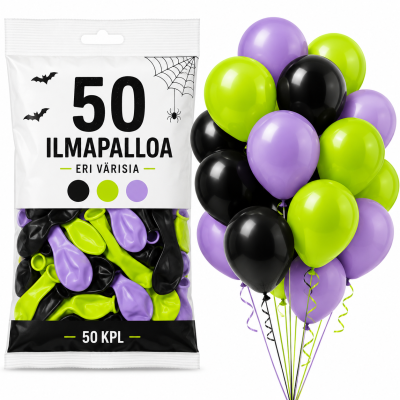 halloween ilmapallot vihreä ja violetti